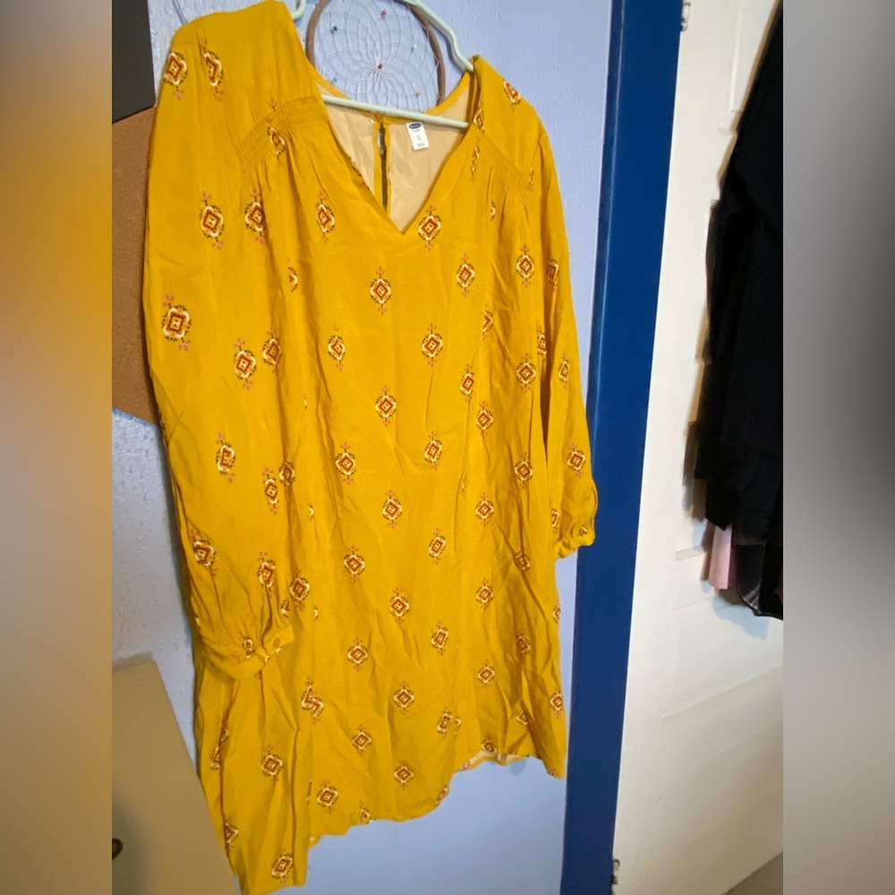 Yellow boho dress